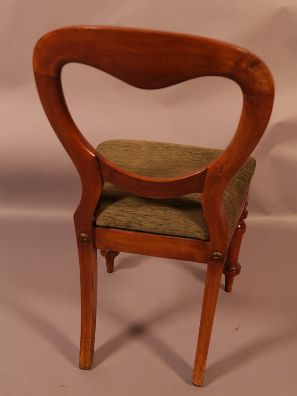 A Set of 10 Victorian Mahogany Balloon Back dining Chairs View VIII