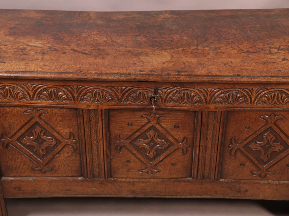 A 17th century Oak Coffer Yorkshire View V