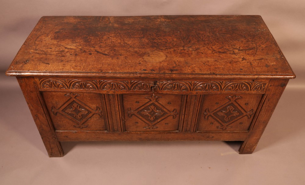 A 17th century Oak Coffer Yorkshire View VI