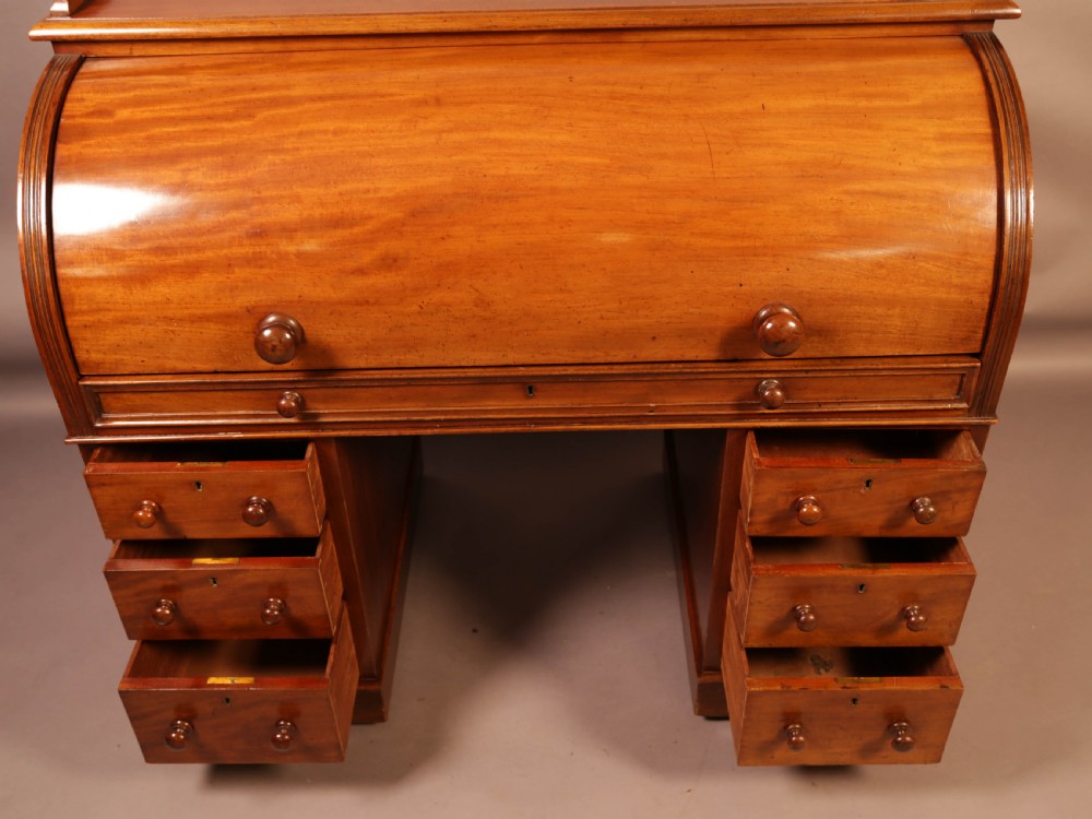 A Victorian Cylinder desk in Mahogany View VI
