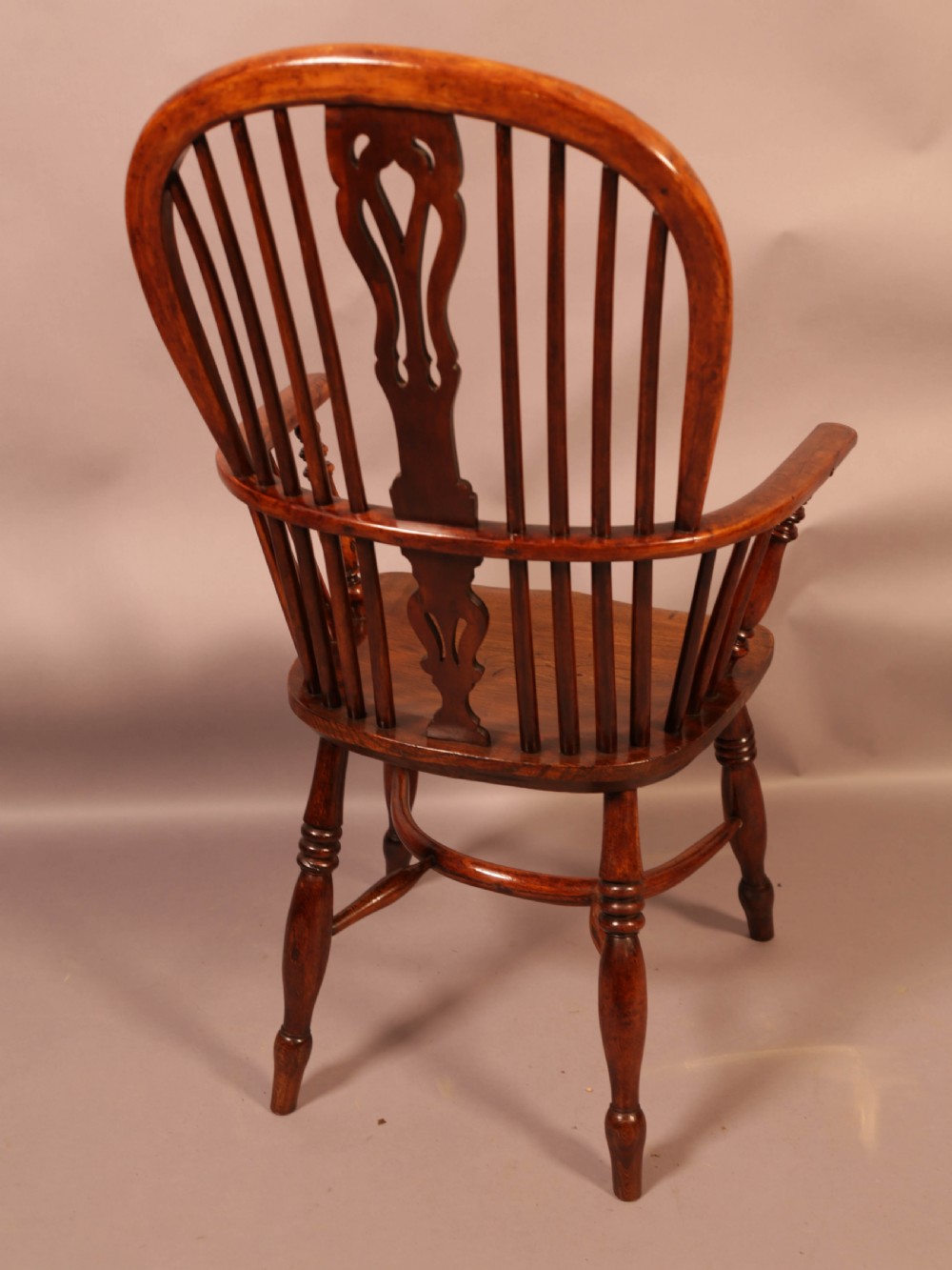 A Good Yew Wood High Back Windsor Chair Rockley Maker View III
