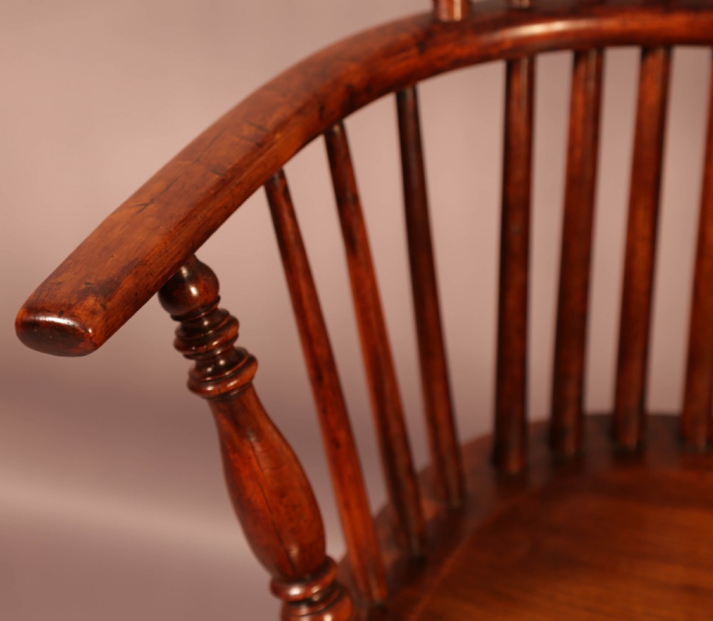 A Good Yew Wood High Back Windsor Chair Rockley Maker View VI