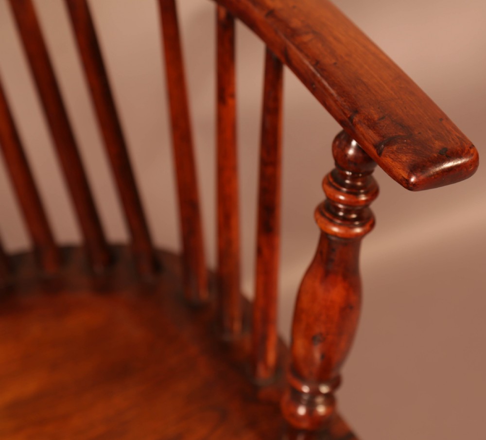 A Good Yew Wood High Back Windsor Chair Rockley Maker View VII