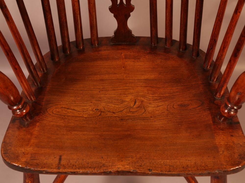 A Good Yew Wood High Back Windsor Chair Rockley Maker View VIII