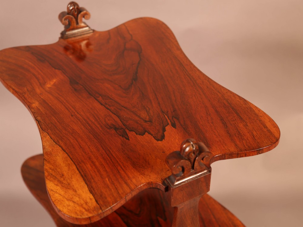 A Victorian Rosewood 3 tier stand with drawer View VIII