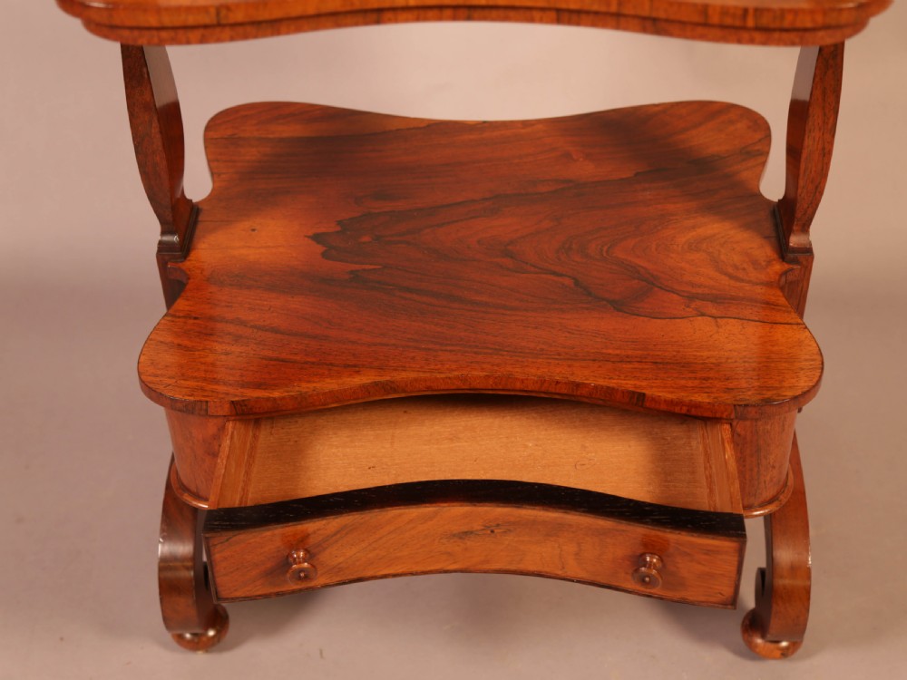 A Victorian Rosewood 3 tier stand with drawer View IX