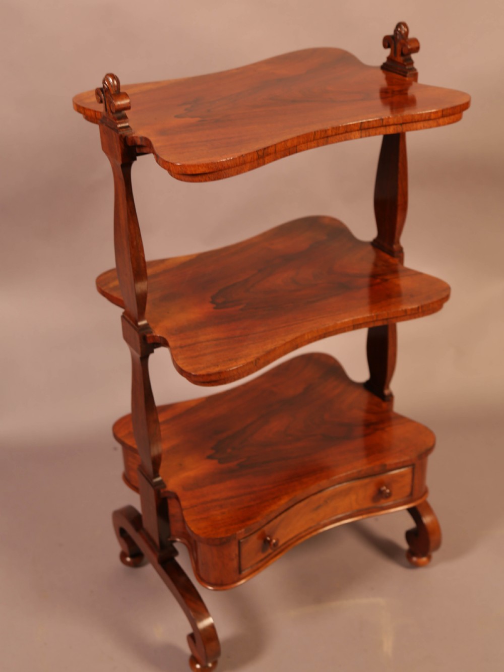 A Victorian Rosewood 3 tier stand with drawer View XI