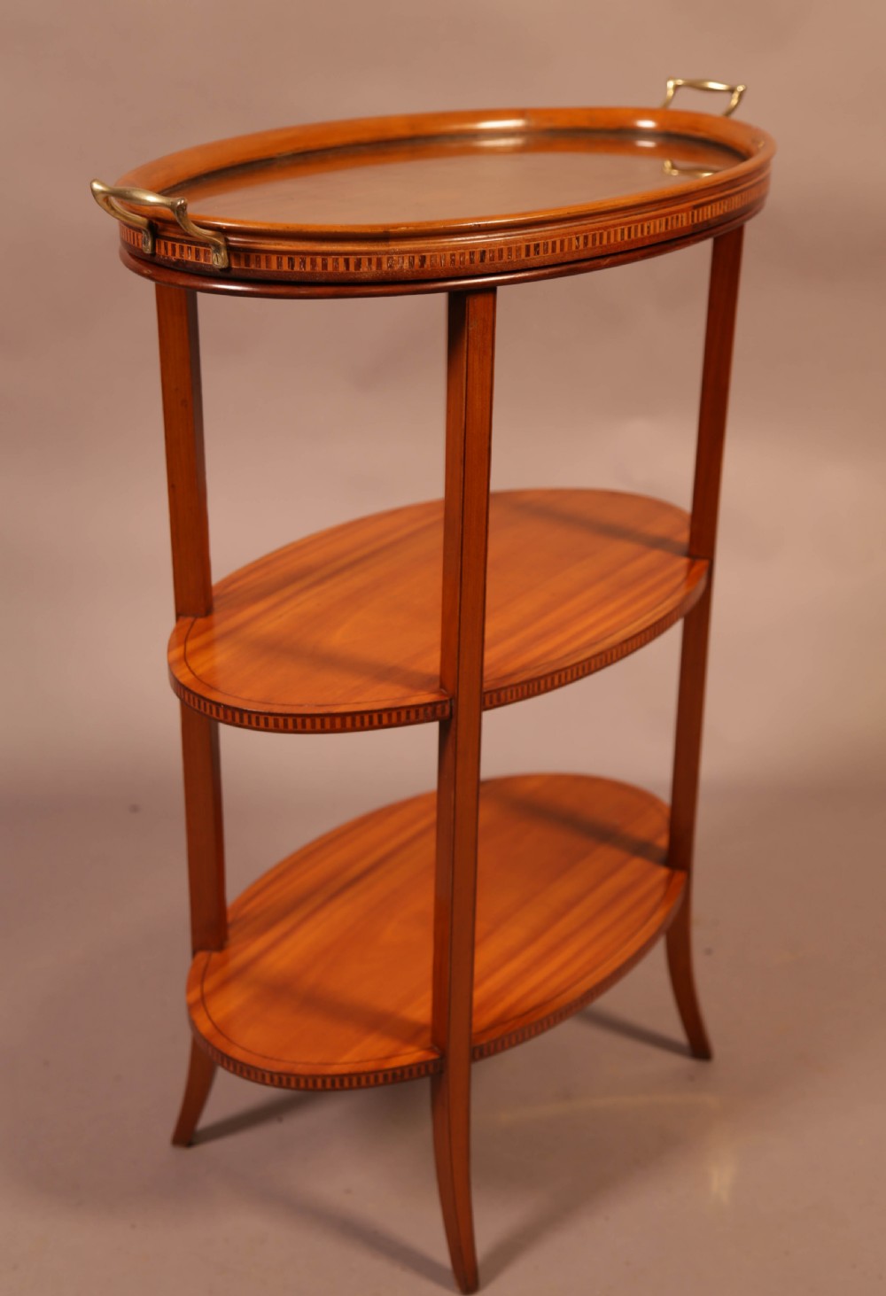 Edwardian 3 tier stand with loose two handled tray View II