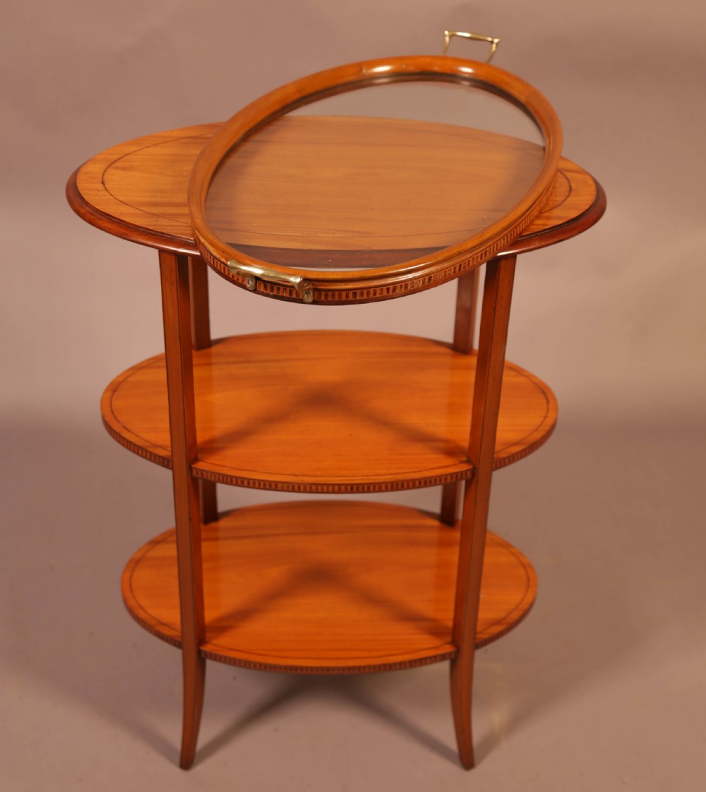 Edwardian 3 tier stand with loose two handled tray View III