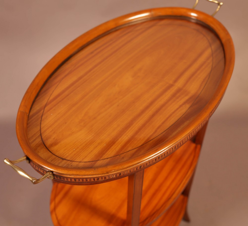 Edwardian 3 tier stand with loose two handled tray View VI