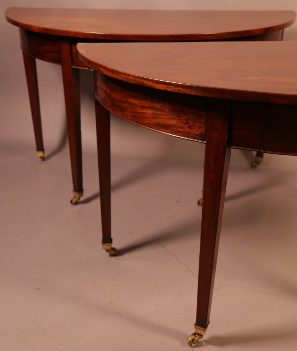 A pair of 18th century Demi Lune hall tables View V