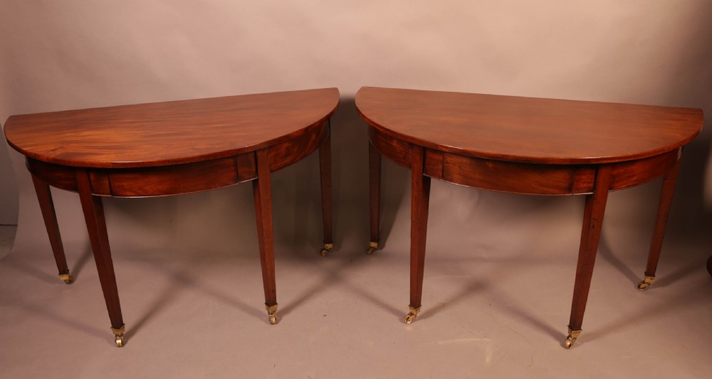A pair of 18th century Demi Lune hall tables View VI