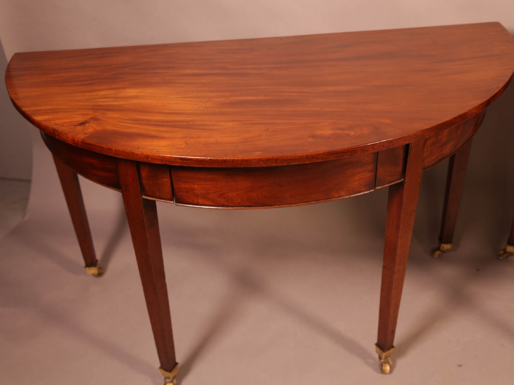 A pair of 18th century Demi Lune hall tables View VII