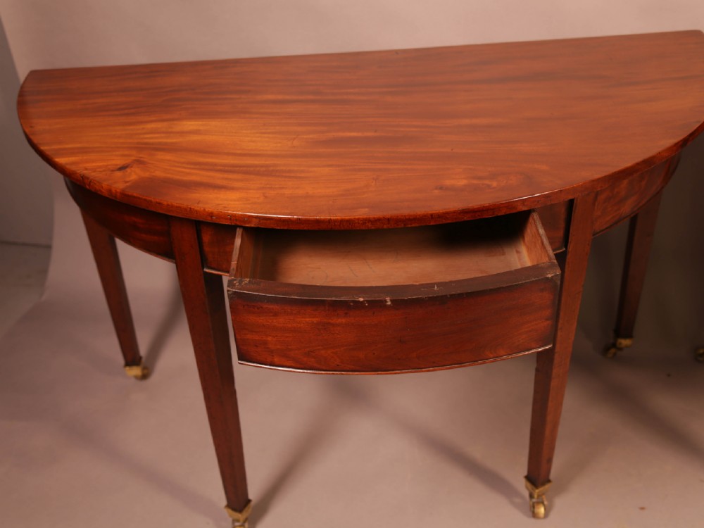 A pair of 18th century Demi Lune hall tables View VIII