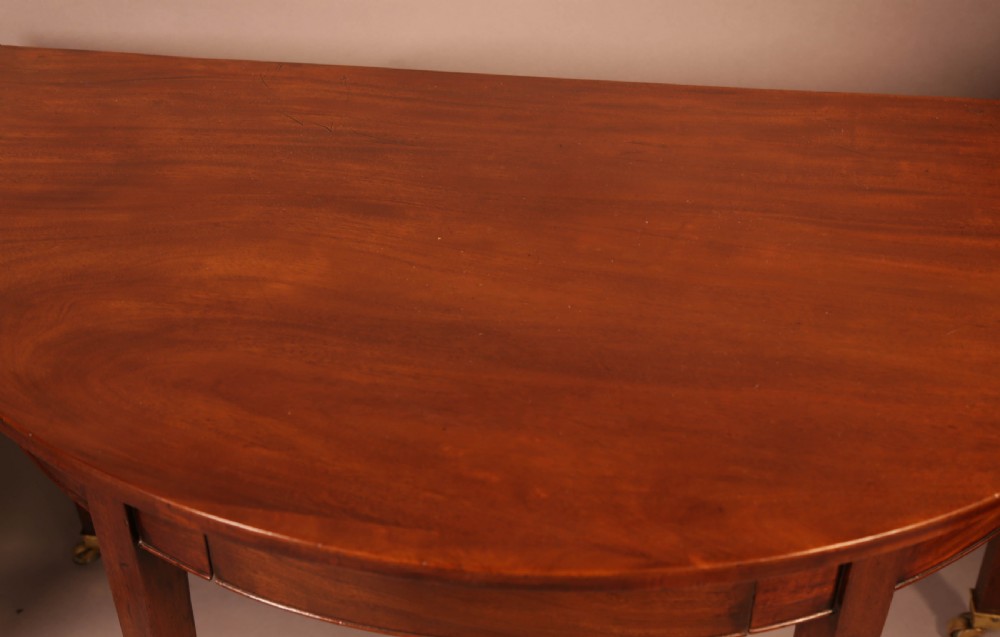 A pair of 18th century Demi Lune hall tables View X