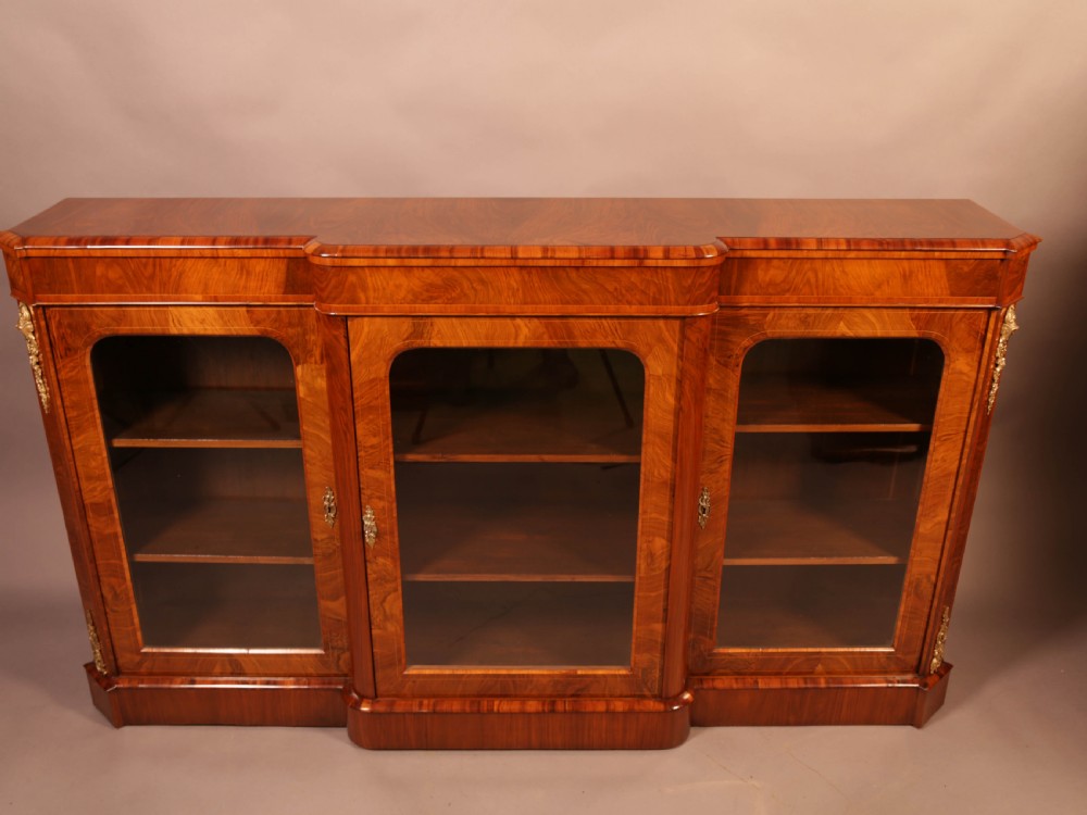 A Good Victorian Credenza in Burr Walnut