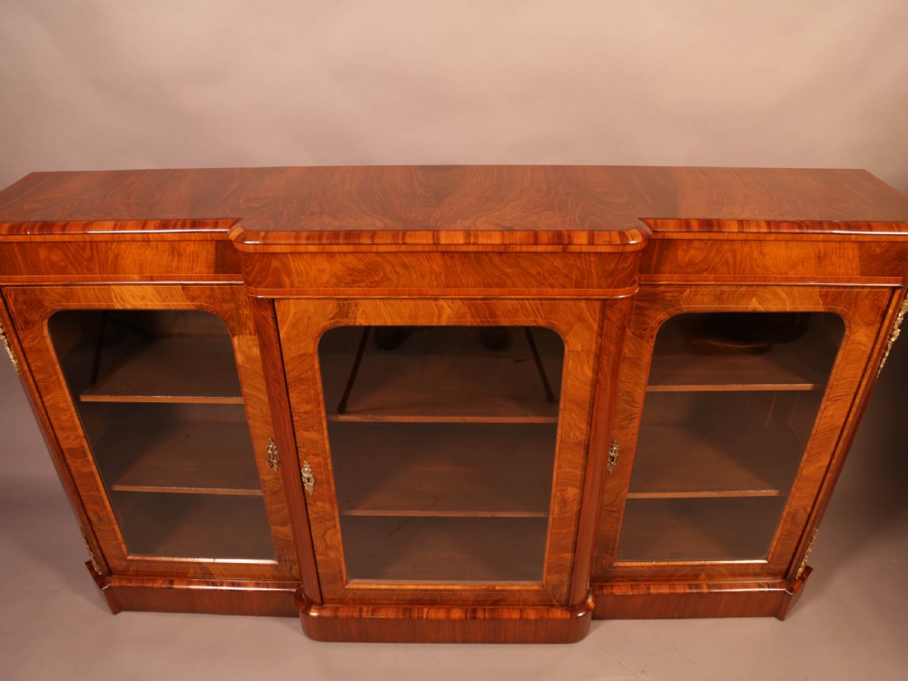 A Good Victorian Credenza in Burr Walnut View V