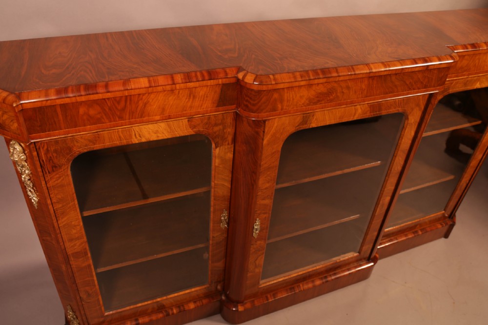 A Good Victorian Credenza in Burr Walnut View VIII