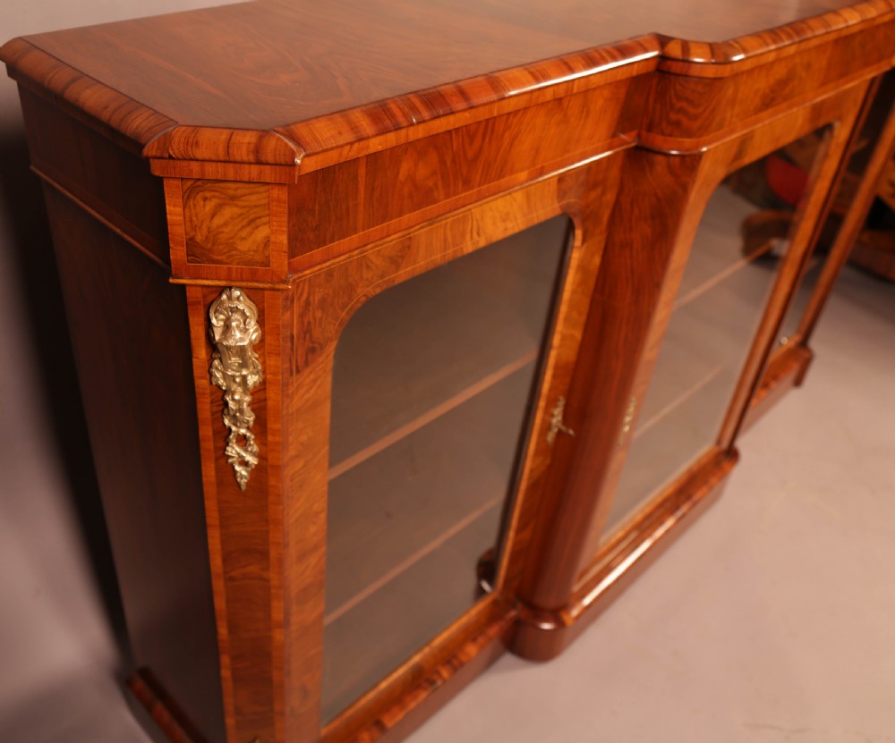 A Good Victorian Credenza in Burr Walnut View IX