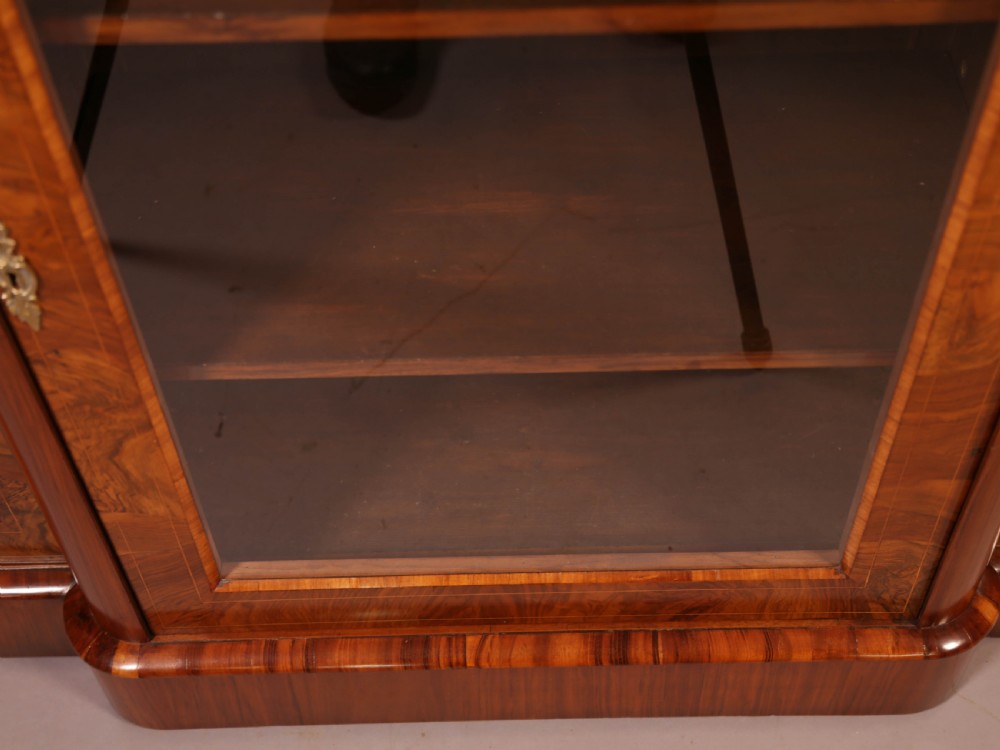 A Good Victorian Credenza in Burr Walnut View XIII