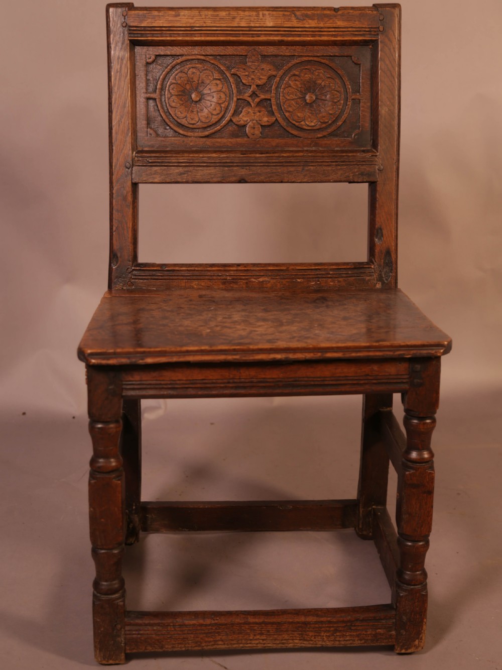 17th century Oak Backstool View II