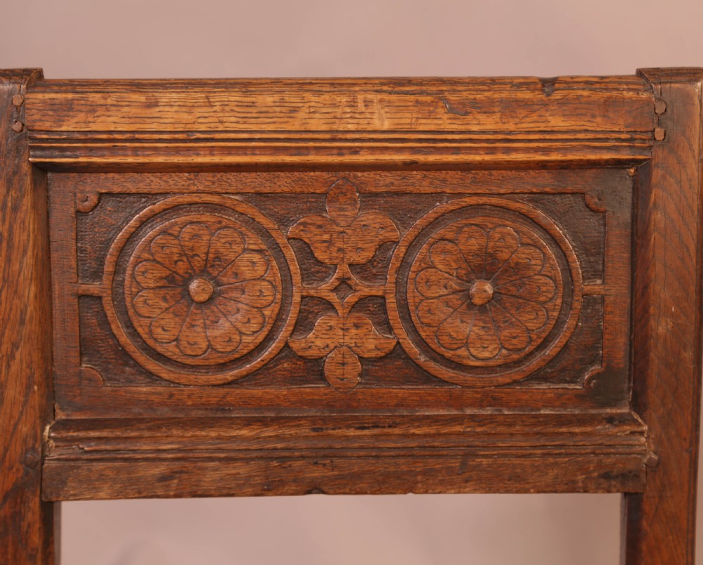 17th century Oak Backstool View VI