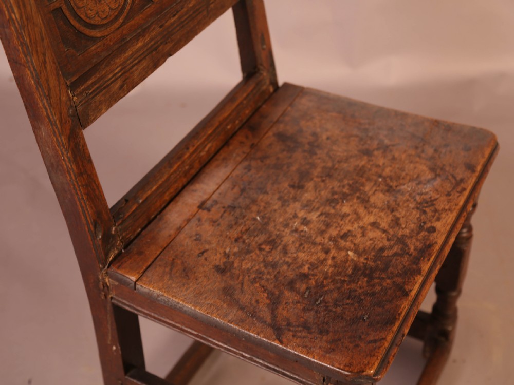 17th century Oak Backstool View VIII