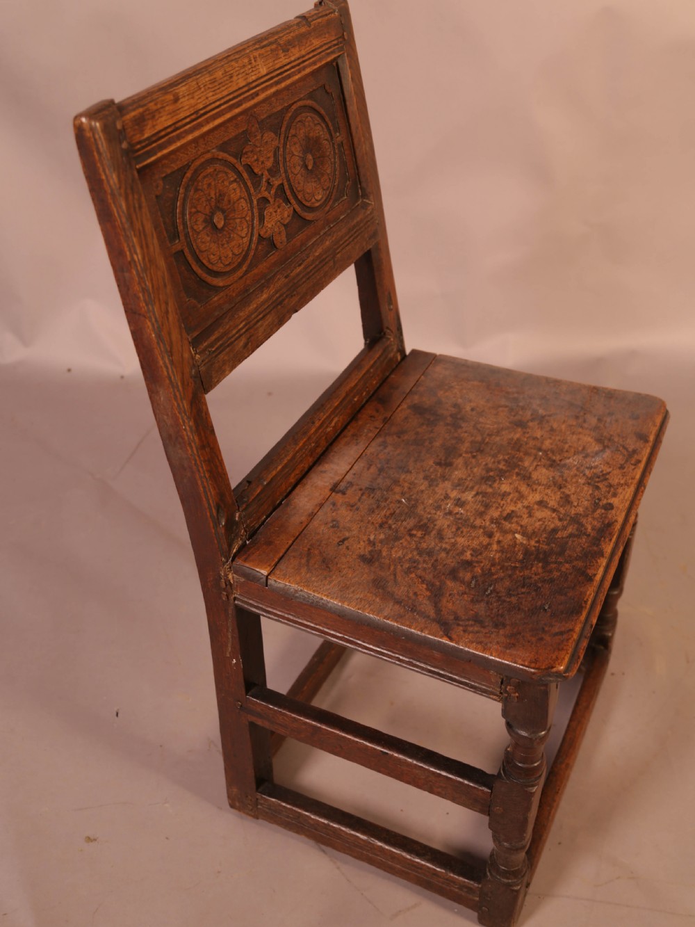 17th century Oak Backstool View IX