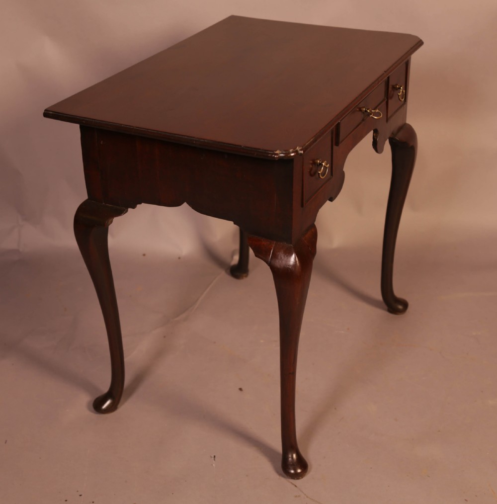 A George II Walnut Lowboy View III