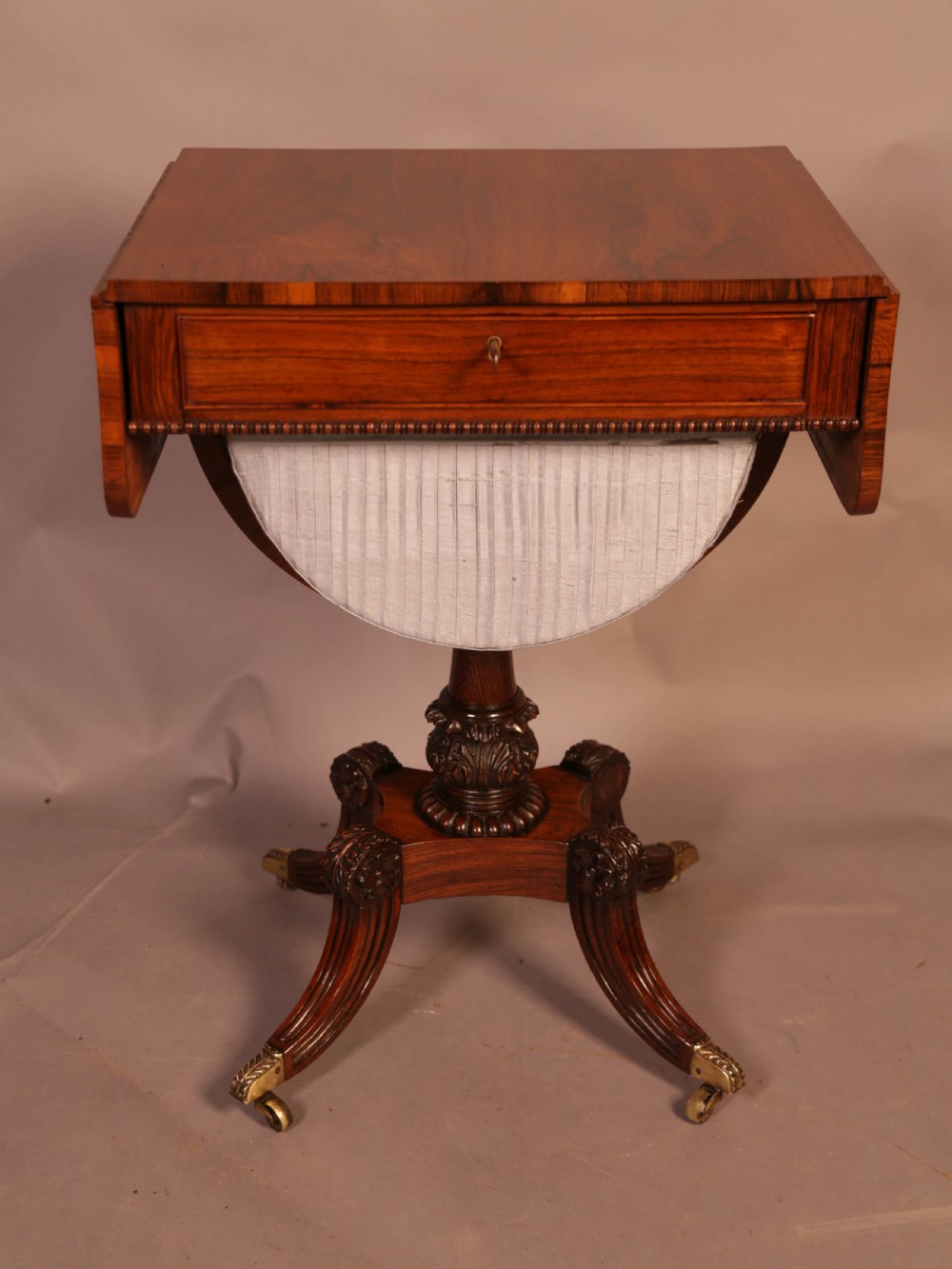 Super Regency Period Sewing Table in Rosewood