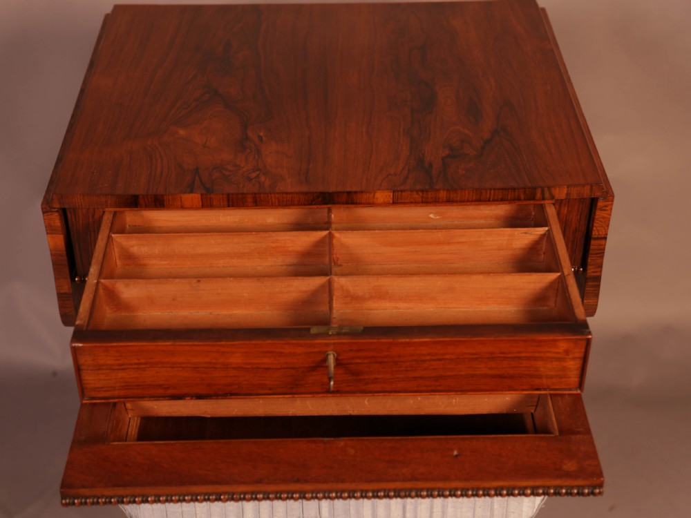 Super Regency Period Sewing Table in Rosewood View IV