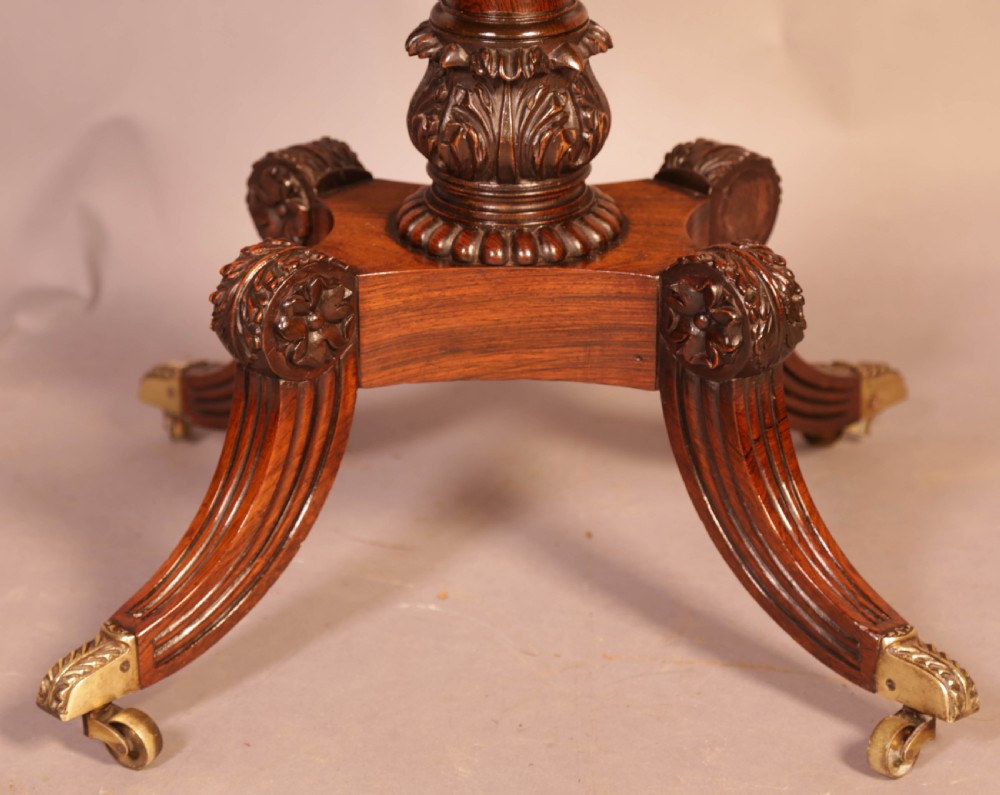 Super Regency Period Sewing Table in Rosewood View VI