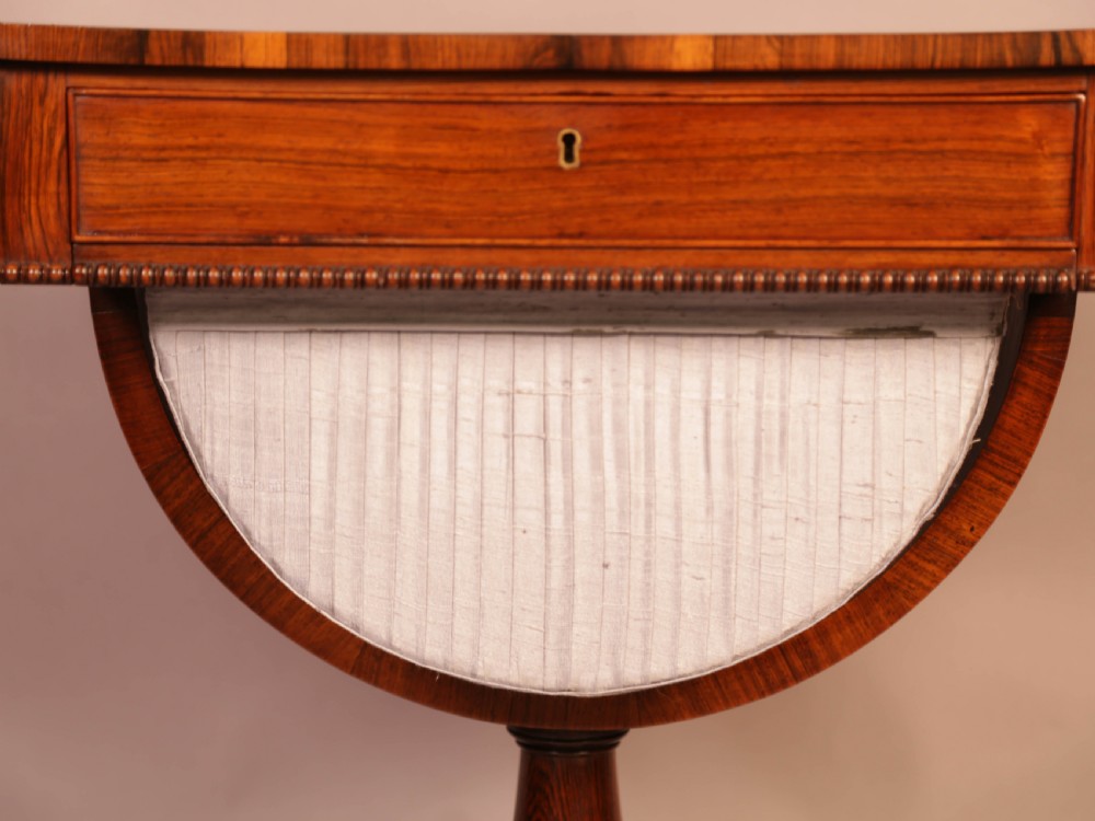 Super Regency Period Sewing Table in Rosewood View XI
