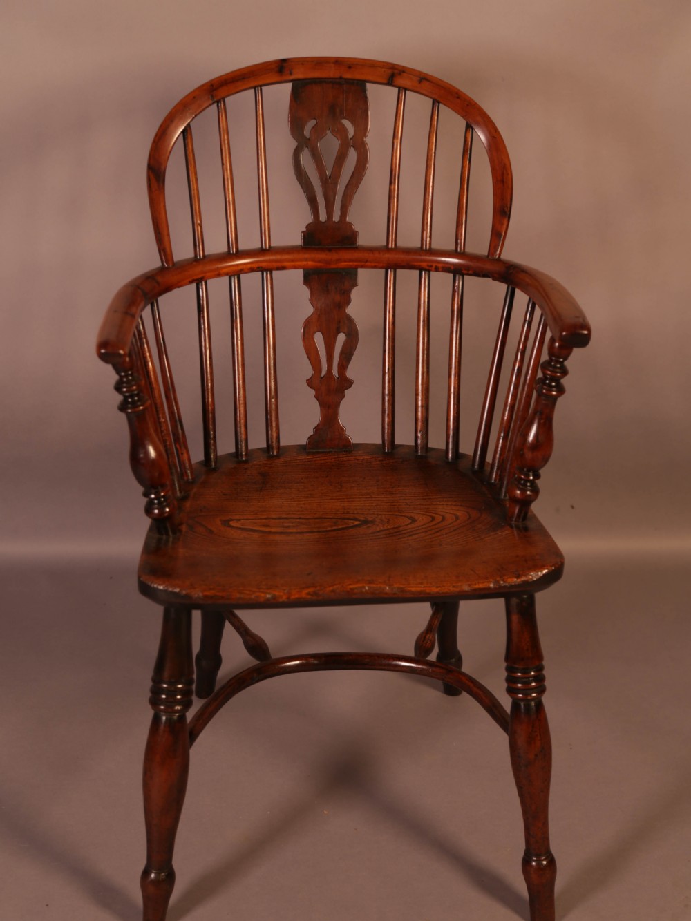 A Yew Wood Low Windsor Chair Rockley Maker c 1840 View II