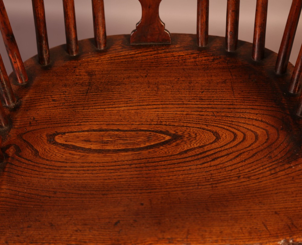 A Yew Wood Low Windsor Chair Rockley Maker c 1840 View IX