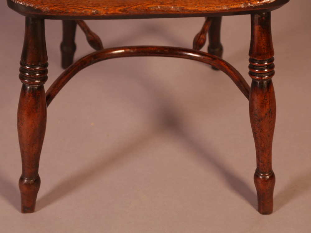 A Yew Wood Low Windsor Chair Rockley Maker c 1840 View X