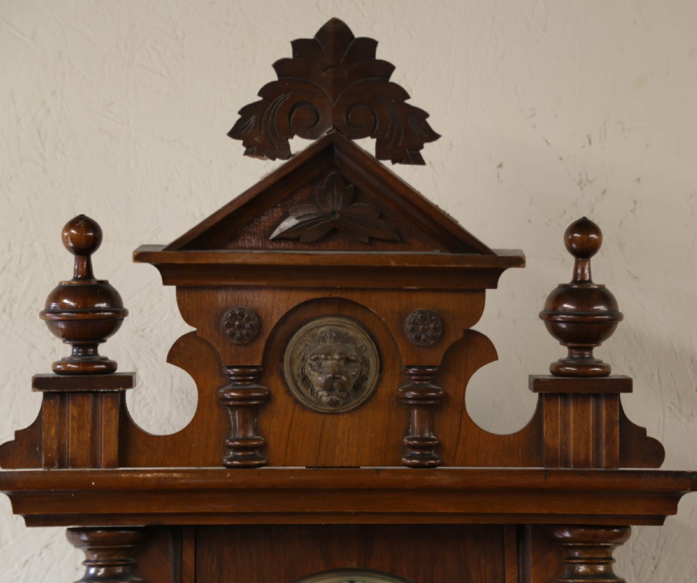 A Nice Vienna Weight Driven Wall Clock by Gustave Becker View IV