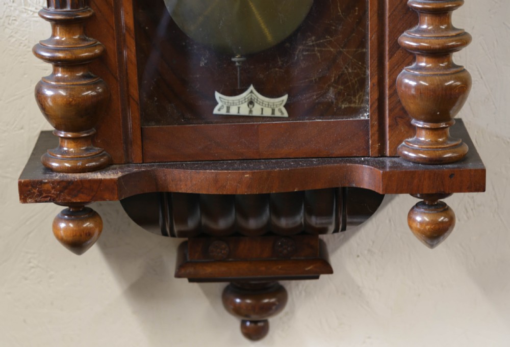 A Nice Vienna Weight Driven Wall Clock by Gustave Becker View V