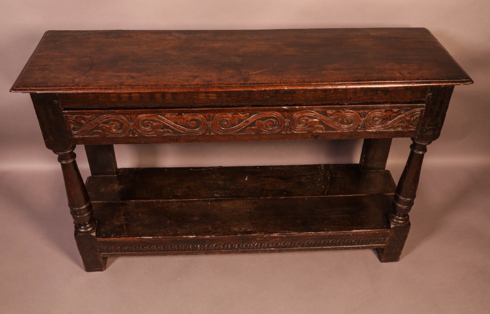 A 17th Century Serving Side Table Oak 