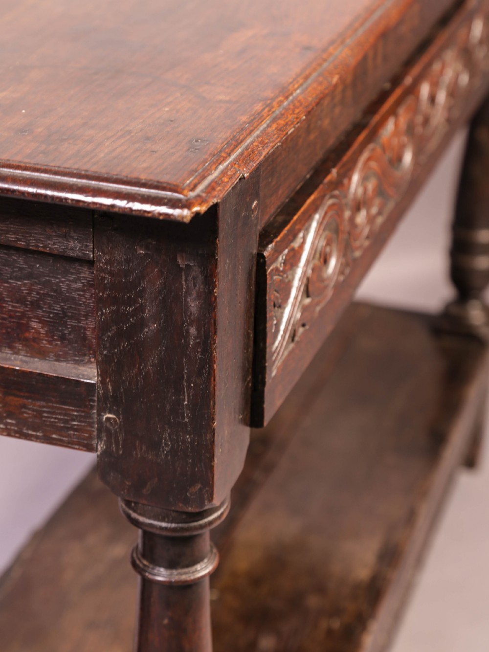 A 17th Century Serving Side Table Oak  View VIII