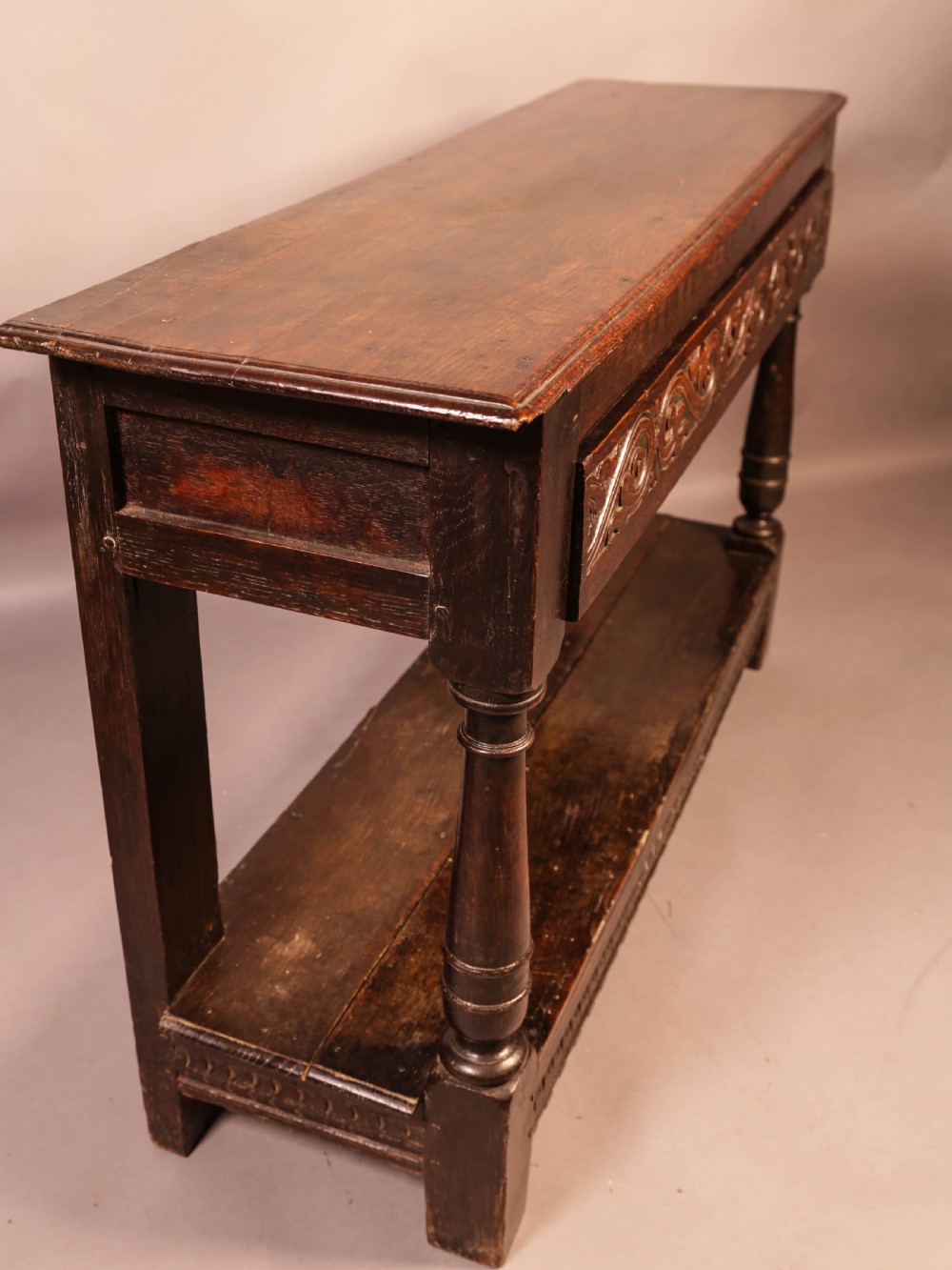 A 17th Century Serving Side Table Oak  View IX