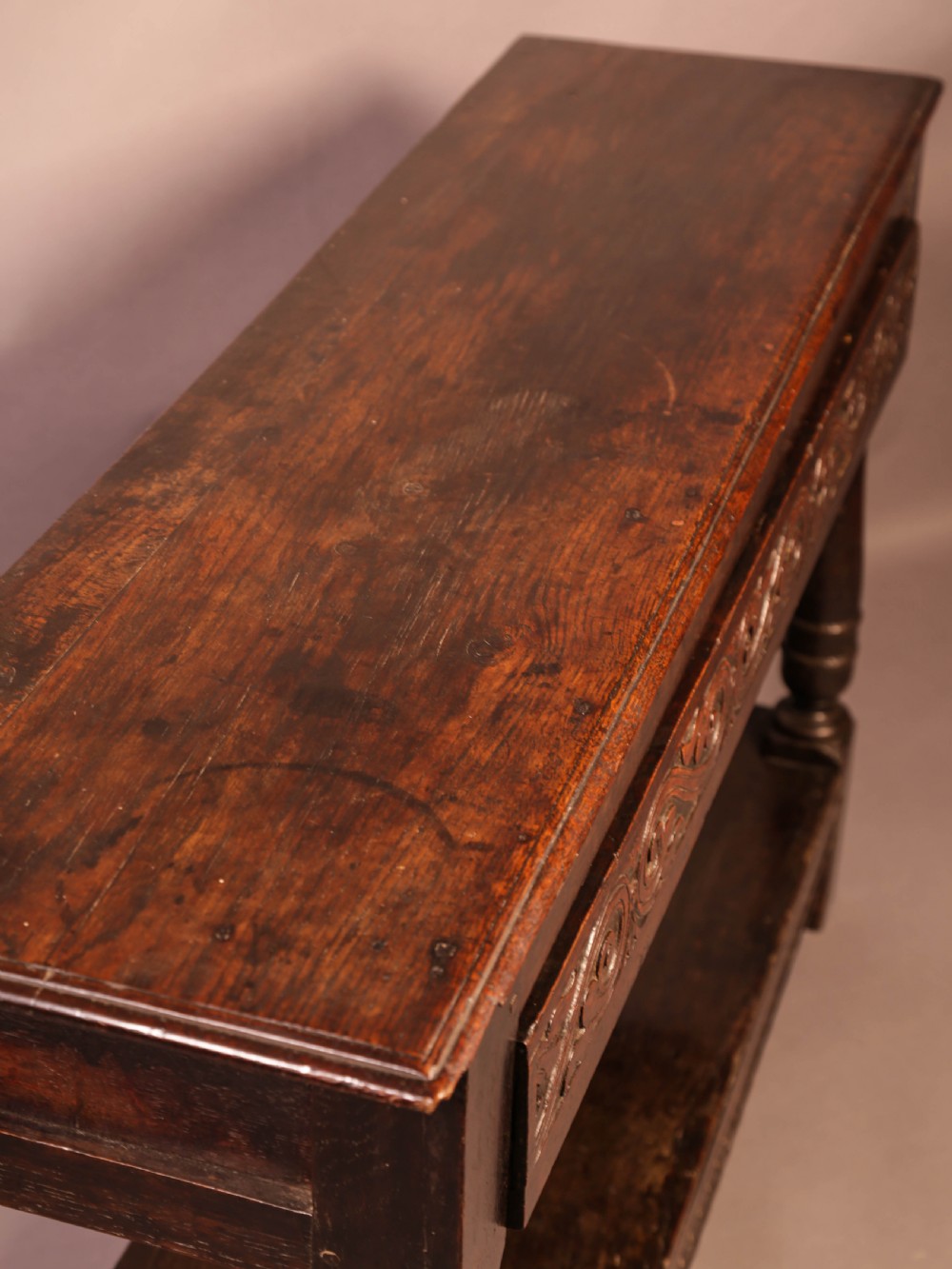 A 17th Century Serving Side Table Oak  View X