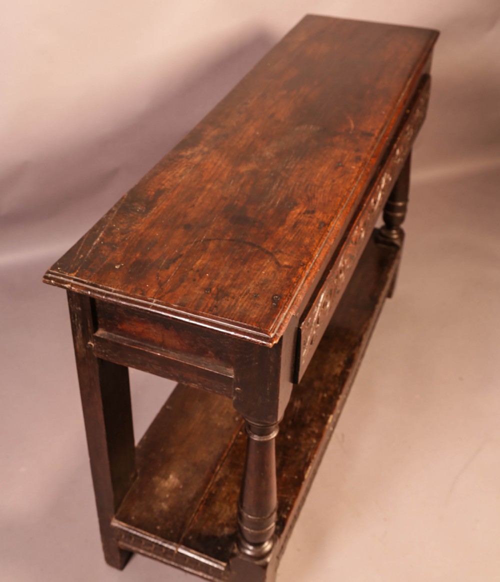 A 17th Century Serving Side Table Oak  View XII