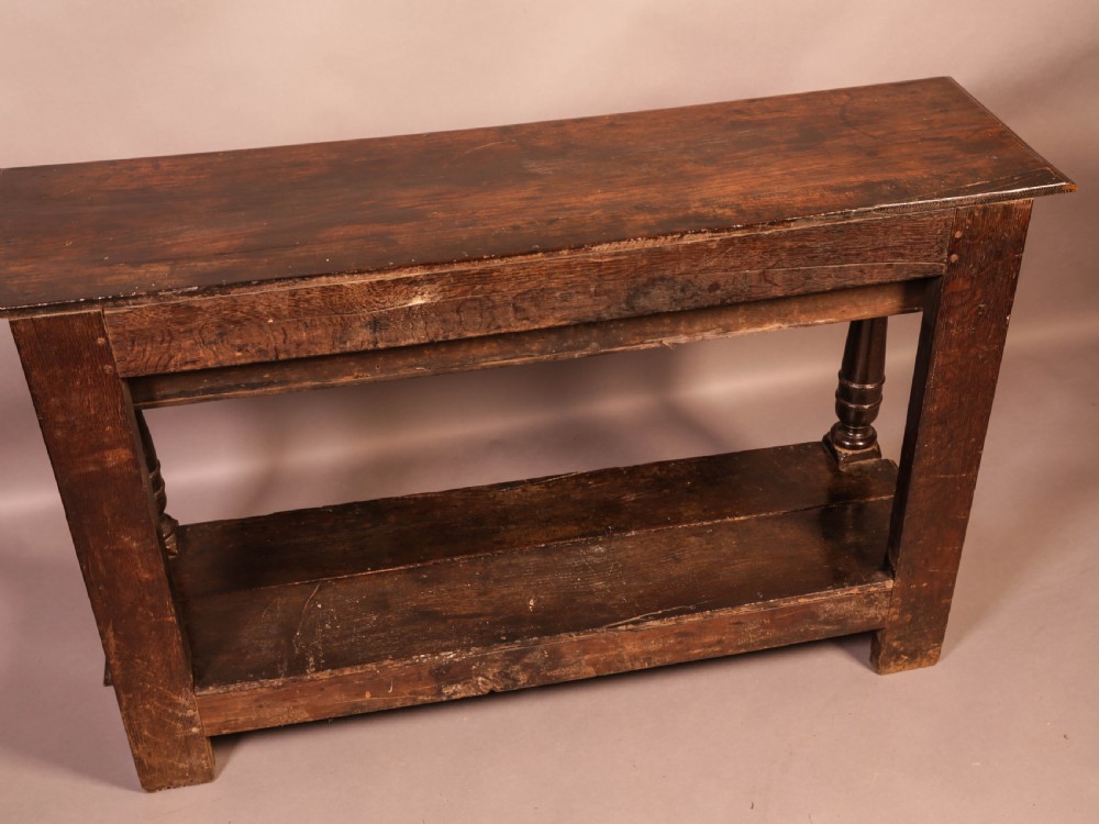 A 17th Century Serving Side Table Oak  View XIV
