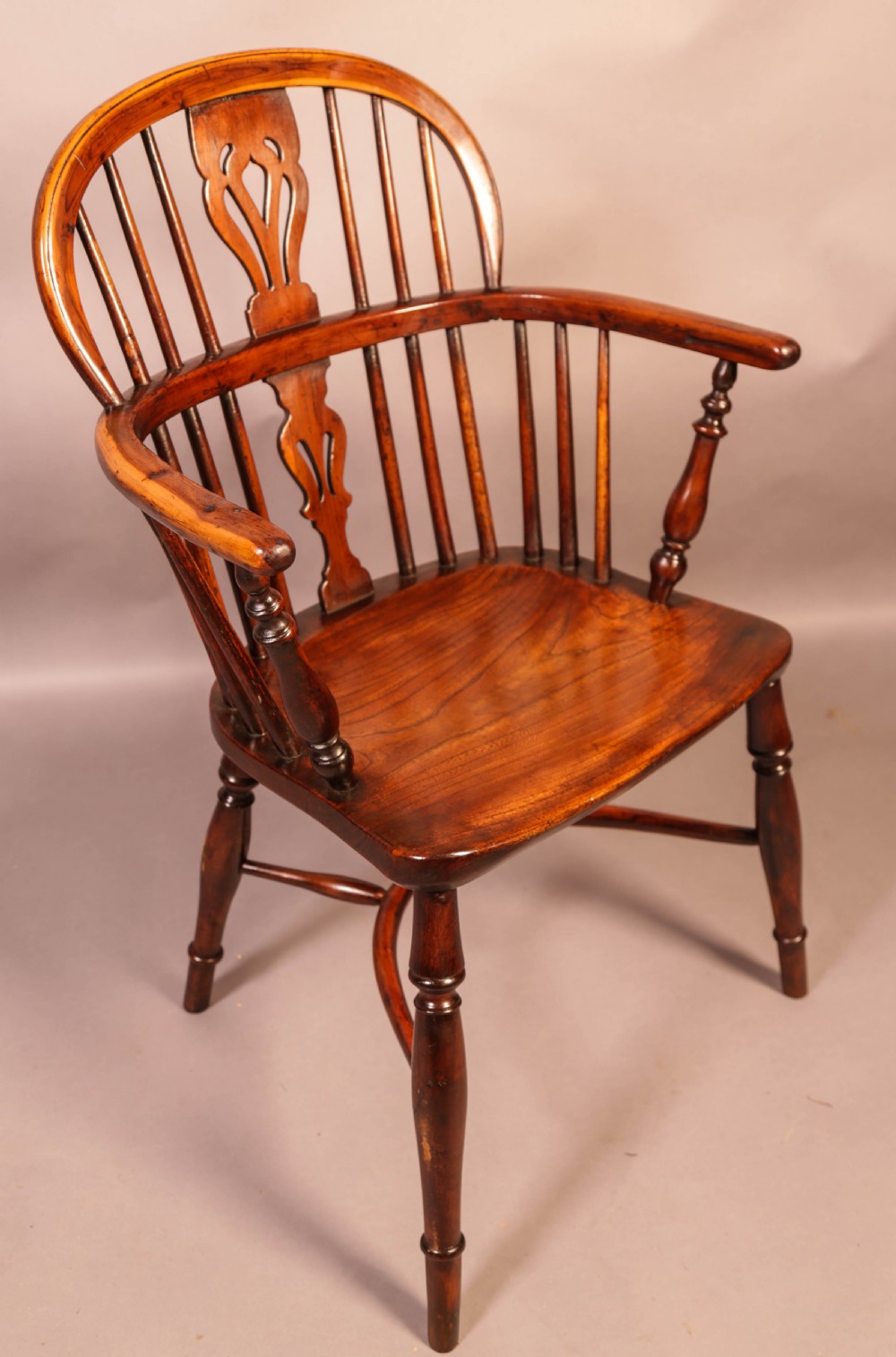 Yew Wood Low Windsor Chair Rockley Workshop