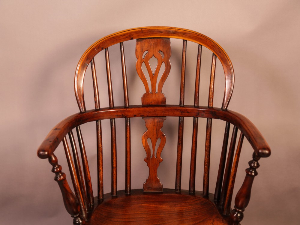 Yew Wood Low Windsor Chair Rockley Workshop View IV