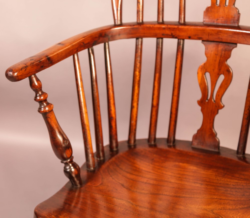Yew Wood Low Windsor Chair Rockley Workshop View X