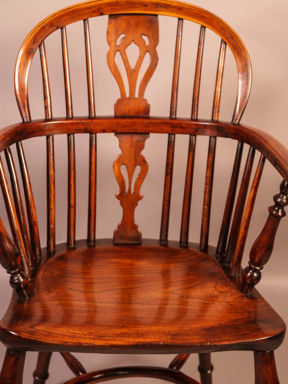 Yew Wood Low Windsor Chair Rockley Workshop View XI