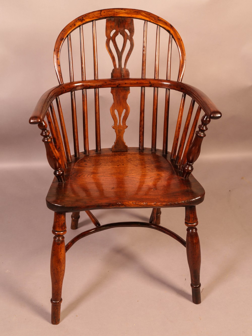 Yew Wood Windsor Chair Stamped Nicholson Rockley View II