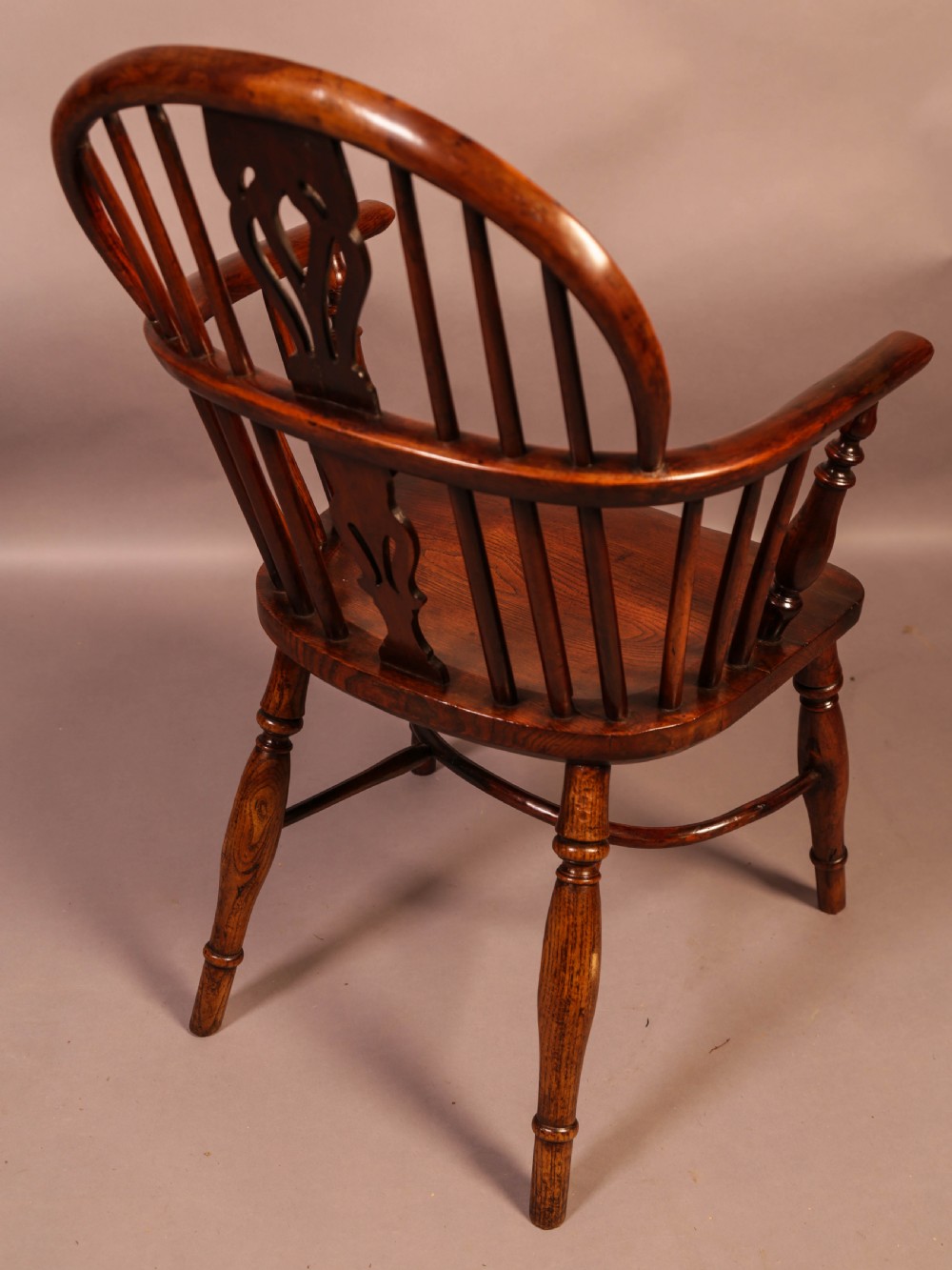 Yew Wood Windsor Chair Stamped Nicholson Rockley View III